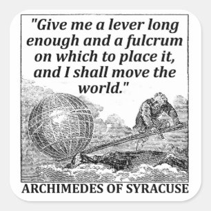 Pegatina Cuadrada Archimedes Lever