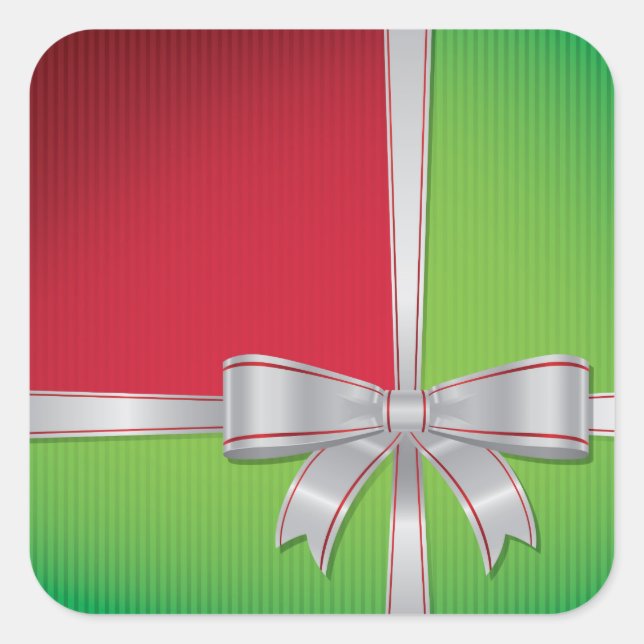 Pegatina Cuadrada arco de navidades (Anverso)