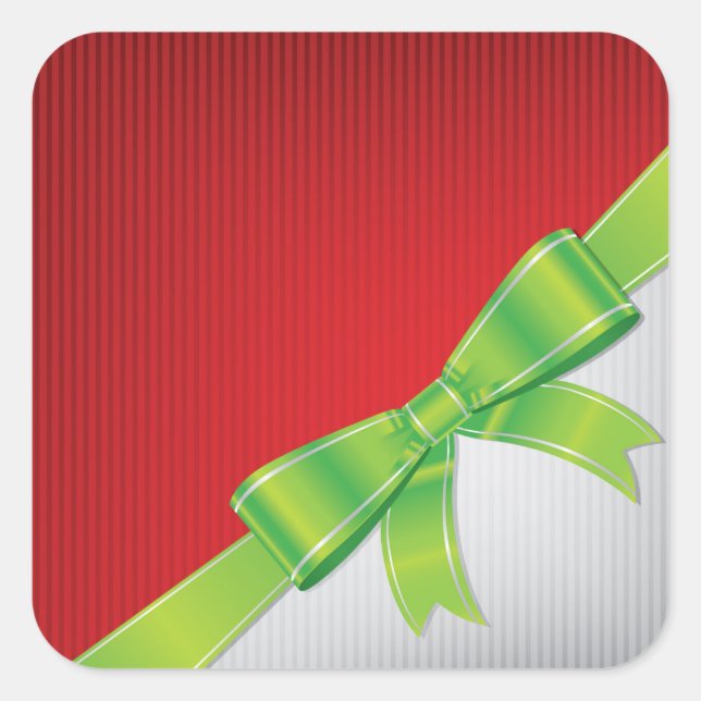 Pegatina Cuadrada arco de navidades (Anverso)