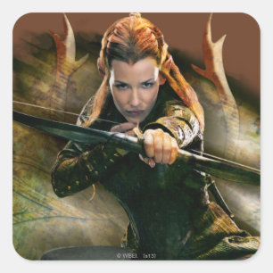 Pegatina Cuadrada Arco del dibujo de TAURIEL™
