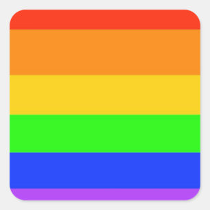 Pegatina Cuadrada ¡Arco iris por todas partes!