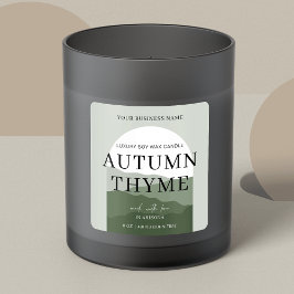 Pegatina Cuadrada Arco verde sabio Bohemia Nombre Vela