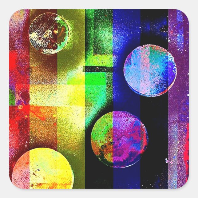 Pegatina Cuadrada Arcobaleno 136 (Anverso)
