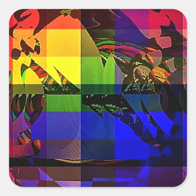 Pegatina Cuadrada Arcobaleno 140 (Anverso)