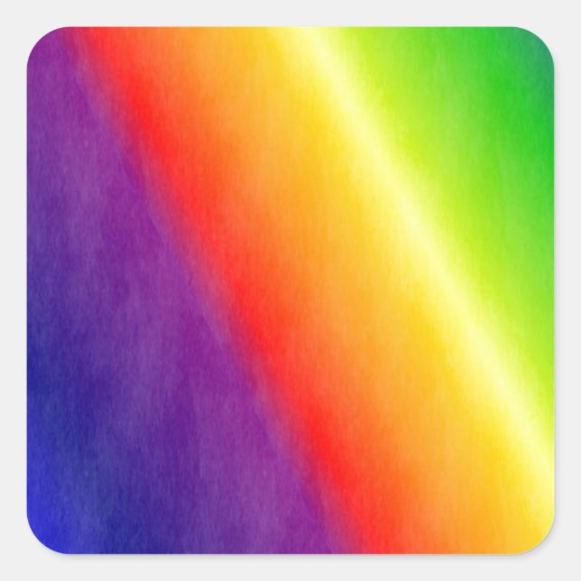 Pegatina Cuadrada Arcoiris (Anverso)