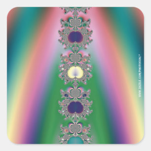 Pegatina Cuadrada Arcoiris