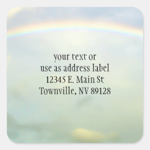 Pegatina Cuadrada Arcoiris completo