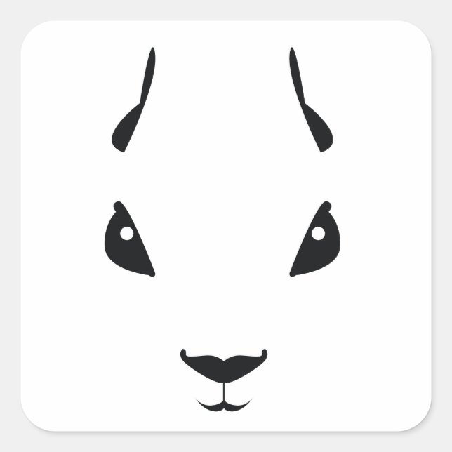 Pegatina Cuadrada ardilla (Anverso)