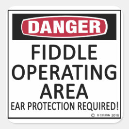 Pegatina Cuadrada Área de funcionamiento de Fiddle