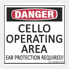 Pegatina Cuadrada Área de operación de Cello