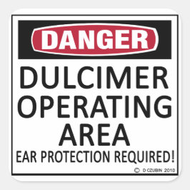 Pegatina Cuadrada Área de operación Dulcimer