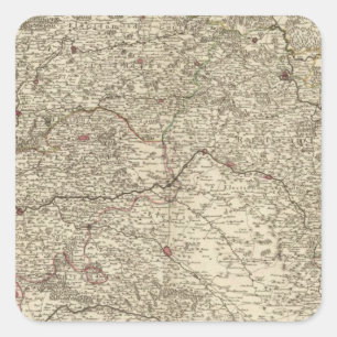 Pegatina Cuadrada Áreas urbanas de Francia 2