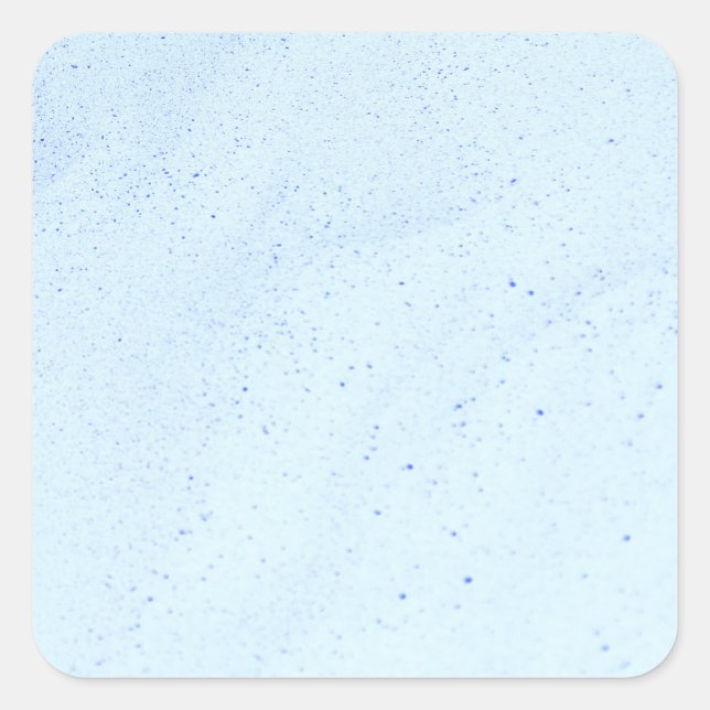 Pegatina Cuadrada Arena Azul Claro (Anverso)