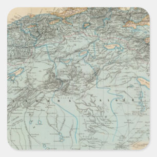 Pegatina Cuadrada Argelia