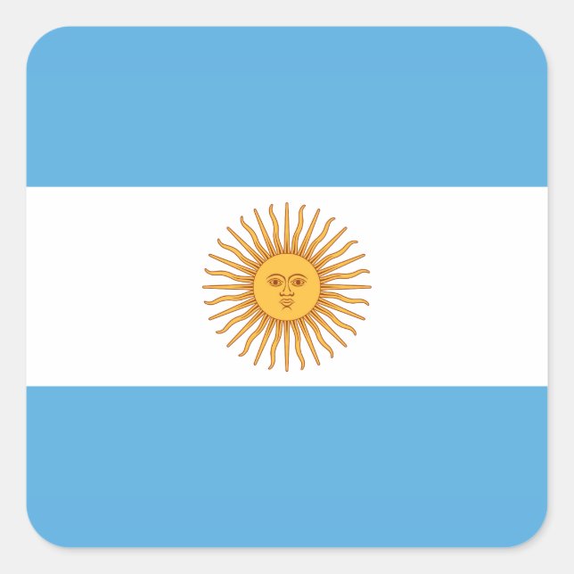 Pegatina Cuadrada Argentina (Anverso)