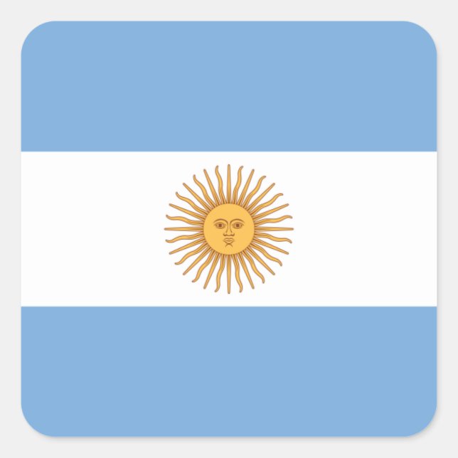 Pegatina Cuadrada argentina (Anverso)