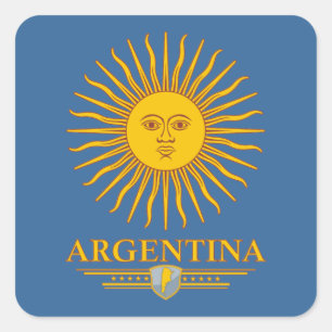 Pegatina Cuadrada "Argentina Sun "