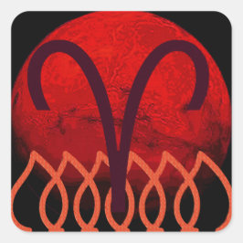 Pegatina Cuadrada Aries