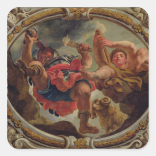 Pegatina Cuadrada Aries, de los Rótulos del Zodiac