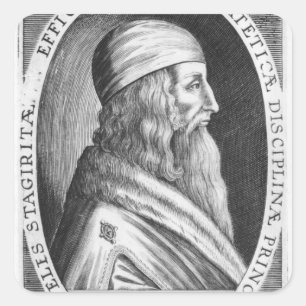 Pegatina Cuadrada Aristóteles