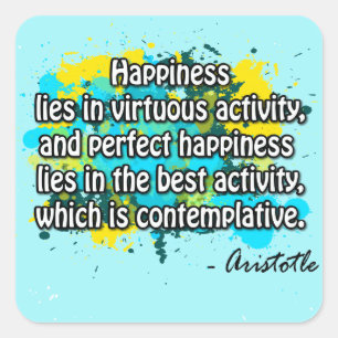 Pegatina Cuadrada Aristóteles