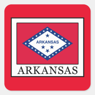 Pegatina Cuadrada Arkansas