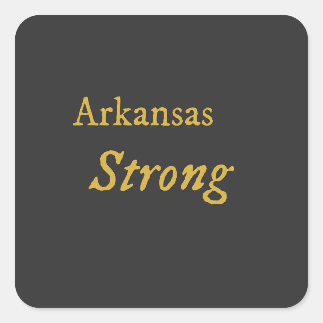 Pegatina Cuadrada Arkansas Strong (Anverso)