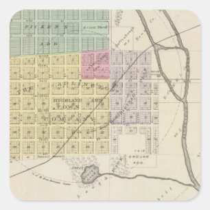 Pegatina Cuadrada Arlington, Kansas