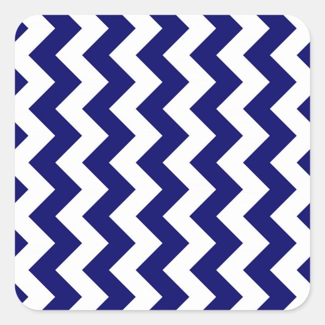 Pegatina Cuadrada Armada y zigzag blanco (Anverso)