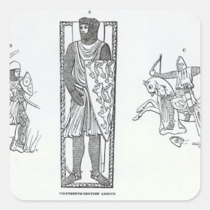 Pegatina Cuadrada Armadura del siglo XIII
