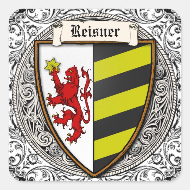 Pegatina Cuadrada Armas familiares Reisner (Baden-Württemberg) (Anverso)