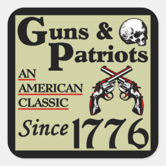 Pegatina Cuadrada Armas y patriotas