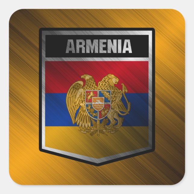 Pegatina Cuadrada Armenia (Anverso)