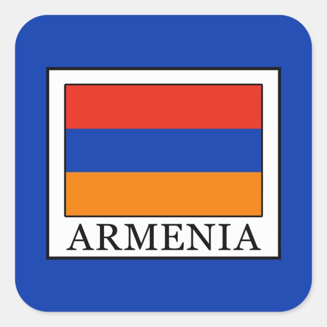 Pegatina Cuadrada Armenia (Anverso)