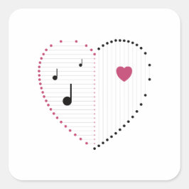 Pegatina Cuadrada Armonía del amor