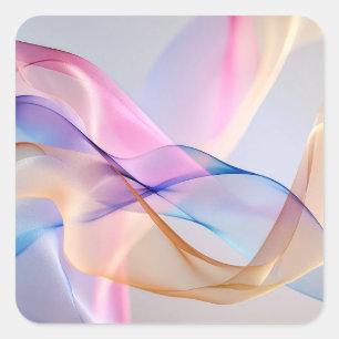 Pegatina Cuadrada Armonía Fluida en Movimiento