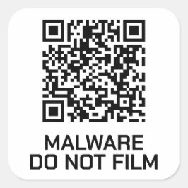 Pegatina Cuadrada Armor contra la vigilancia - Aviso de malware