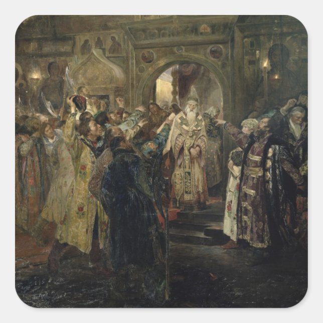 Pegatina Cuadrada Arresto del Felipe 'metropolitano', 1910 (Anverso)
