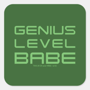 Pegatina Cuadrada Arrow   Genius Level Babe