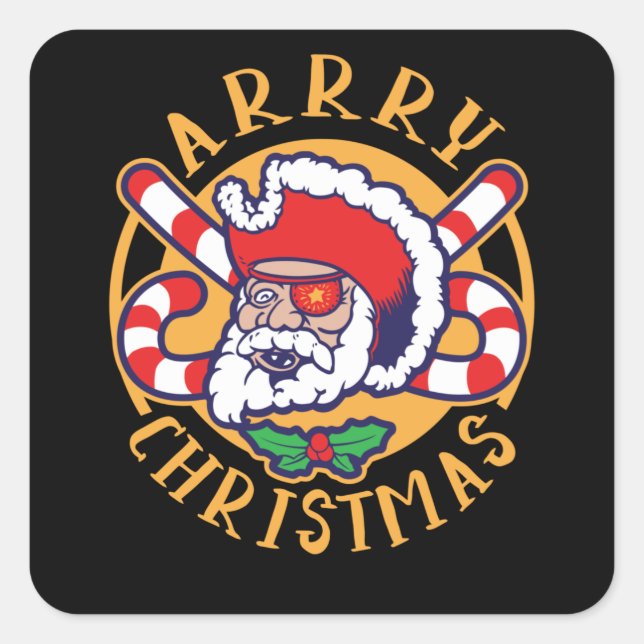 Pegatina Cuadrada Arrry Navidades (Anverso)