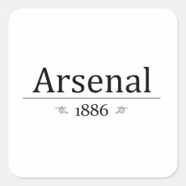 Pegatina Cuadrada Arsenal 1886