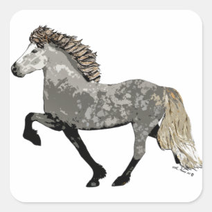 Pegatina Cuadrada Art Deco Astrid