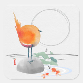 Pegatina Cuadrada ART. ZEN acuarela