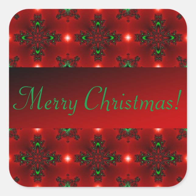 Pegatina Cuadrada Artdeco en estilo retro (Anverso)