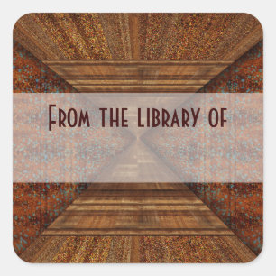 Pegatina Cuadrada Arte abstracto de la pirámide de oro egipcia del