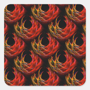 Pegatina Cuadrada Arte abstracto moderno boho elegante patrón #503