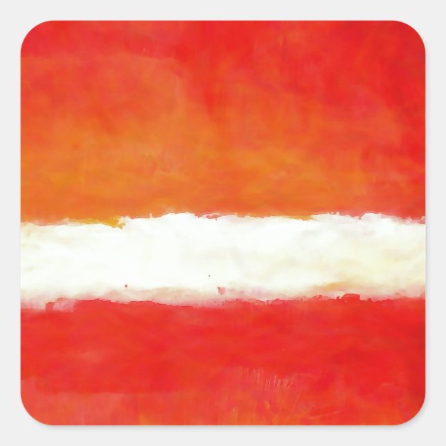 Pegatina Cuadrada Arte abstracto moderno - estilo Rothko (Anverso)