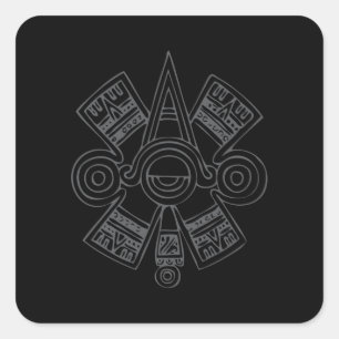 Pegatina Cuadrada Arte azteca