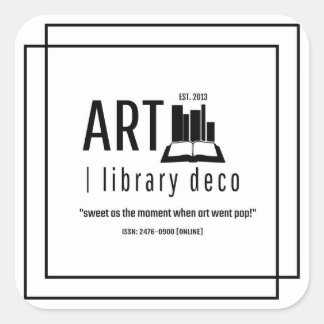 Pegatina Cuadrada ARTE | biblioteca deco™ - El diseño del logotipo o