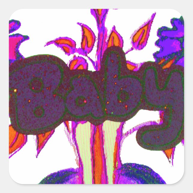 Pegatina Cuadrada Arte cardíaco keniano: Amo a Kenia (Anverso)